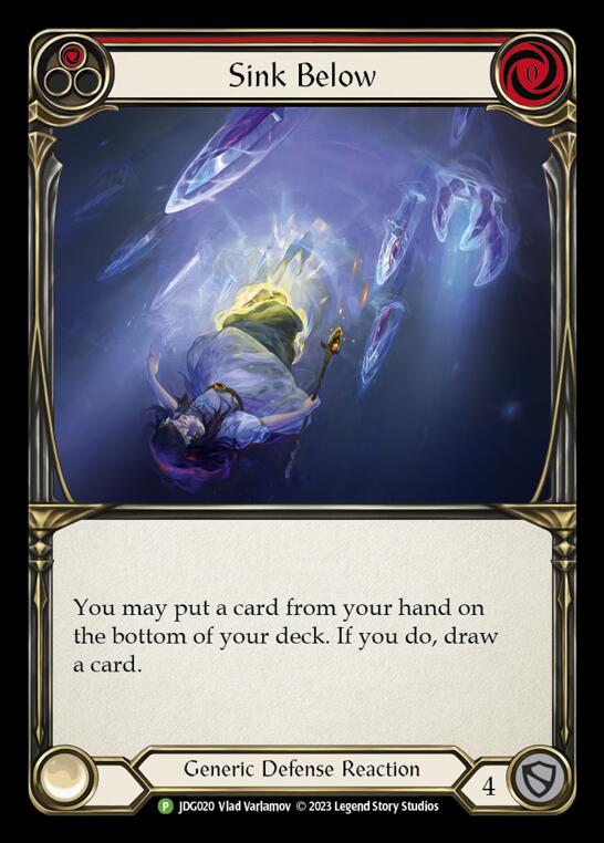 Sink Below (Red) [JDG020] (Promo)  Cold Foil | Silver Goblin