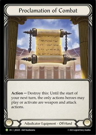 Proclamation of Combat (JDG025) Cold Foil - FaB Promos