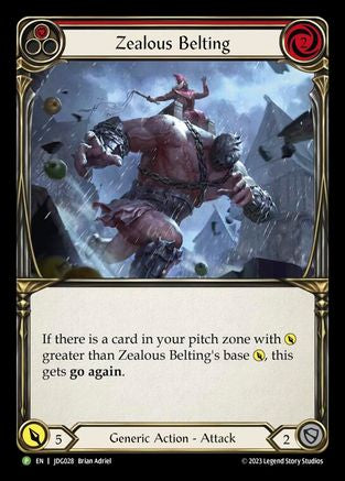 Zealous Belting (Red) (JDG028) Cold Foil - FaB Promos