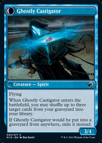 Covetous Castaway // Ghostly Castigator (045) Foil - Innistrad: Midnight Hunt