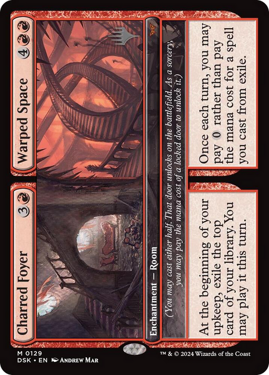 Charred Foyer // Warped Space [Duskmourn: House of Horror Promos] Foil