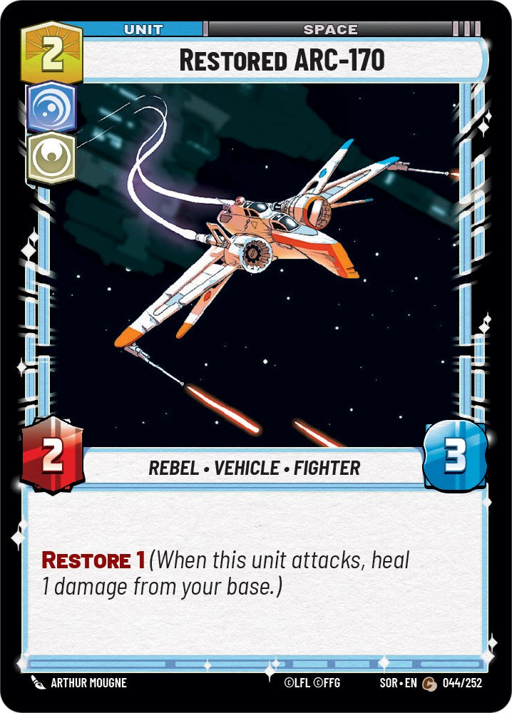 Restored ARC-170 (044/252) [Spark of Rebellion] | Silver Goblin