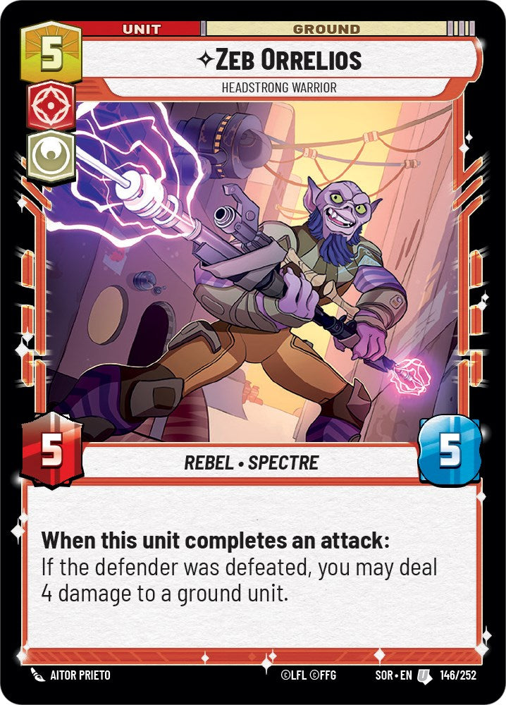 Zeb Orrelios - Headstrong Warrior (146/252) [Spark of Rebellion] | Silver Goblin