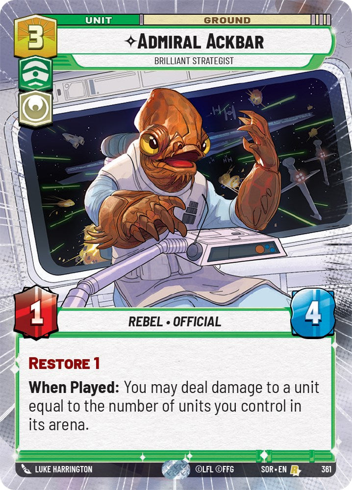 Admiral Ackbar - Brilliant Strategist (Hyperspace) (361) [Spark of Rebellion] | Silver Goblin