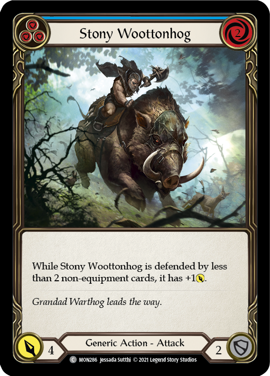 Stony Woottonhog (Blue) [MON286] (Monarch)  1st Edition Normal | Silver Goblin