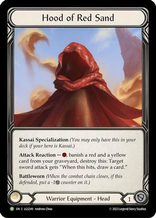 Hood of Red Sand (LGS249) Cold Foil - FaB Promos