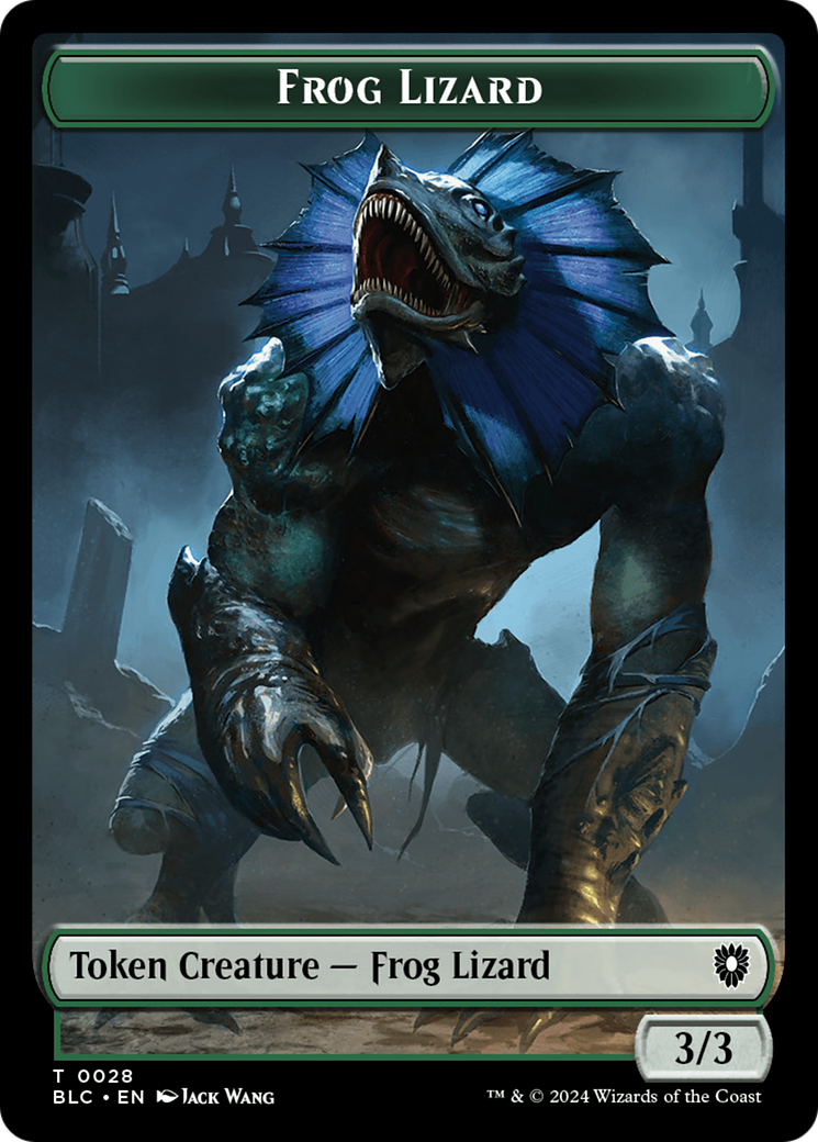 Storm Crow // Frog Lizard Double-Sided Token [Bloomburrow Commander Tokens] | Silver Goblin