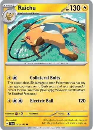 Raichu (52) - SV05 Temporal Forces