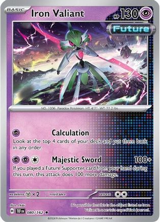 Iron Valiant - 080/162 (80) Holofoil - SV05 Temporal Forces
