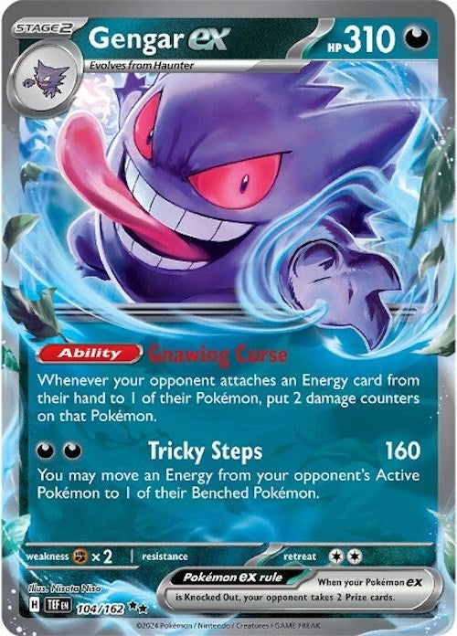 Gengar ex (104/162) [Scarlet & Violet: Temporal Forces] | Silver Goblin