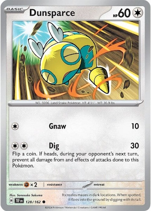 Dunsparce (128/162) [Scarlet & Violet: Temporal Forces] | Silver Goblin