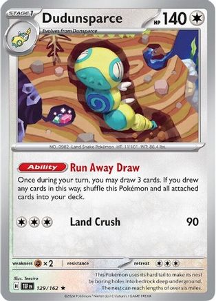 Dudunsparce (129) Holofoil - SV05 Temporal Forces