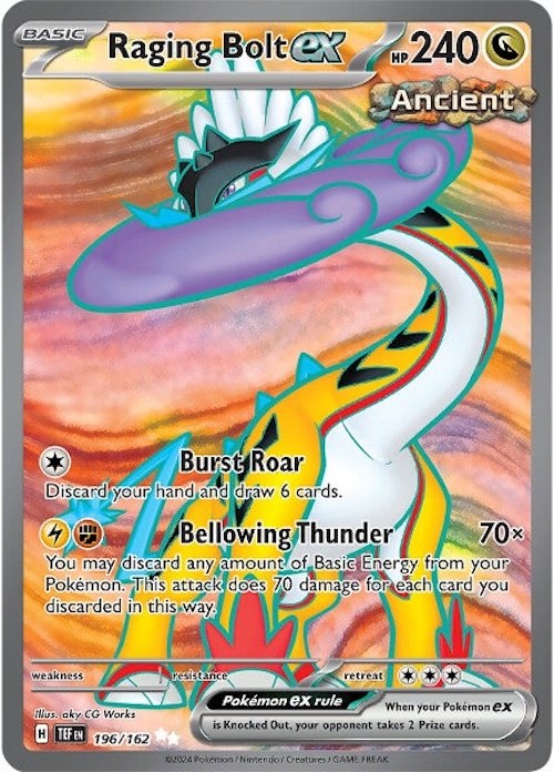 Raging Bolt ex (196/162) [Scarlet & Violet: Temporal Forces] | Silver Goblin