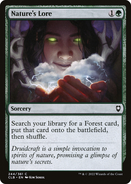 Nature's Lore (244) Foil - Commander Legends: Battle for Baldur's Gate