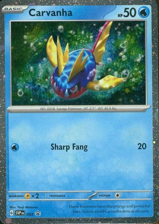 Carvanha - 093 (93) Holofoil - SV Scarlet & Violet Promo Cards