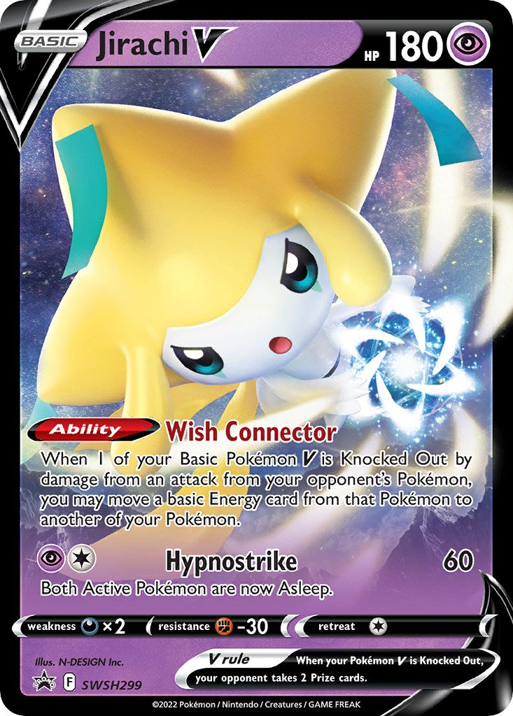 Jirachi V (SWSH299) [Sword & Shield: Black Star Promos] | Silver Goblin