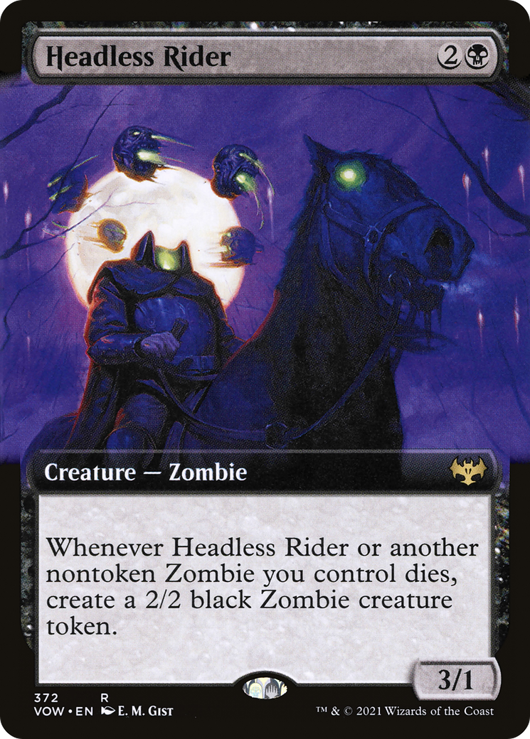 Headless Rider (Extended Art) (372) Foil - Innistrad: Crimson Vow