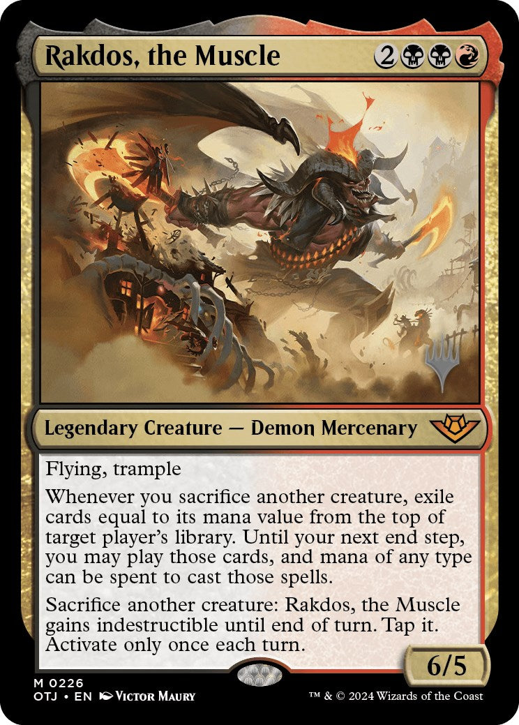Rakdos, the Muscle (Promo Pack) [Outlaws of Thunder Junction Promos] | Silver Goblin