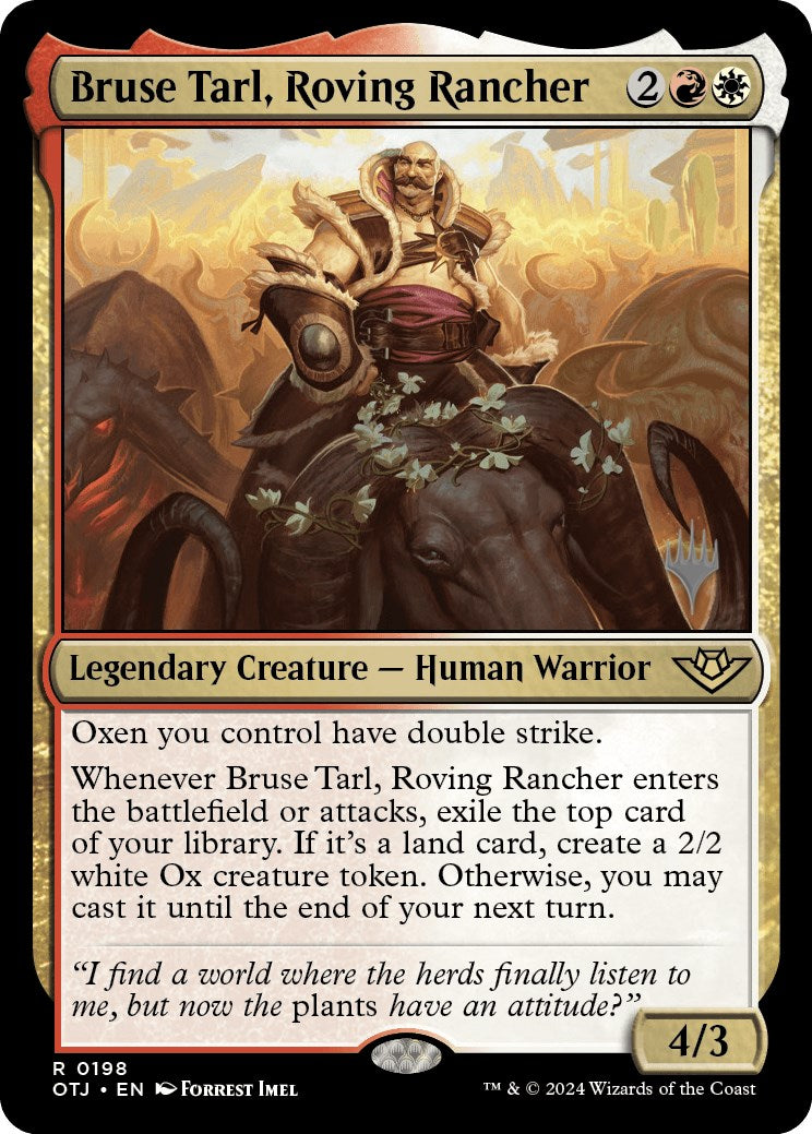 Bruse Tarl, Roving Rancher (Promo Pack) [Outlaws of Thunder Junction Promos] | Silver Goblin