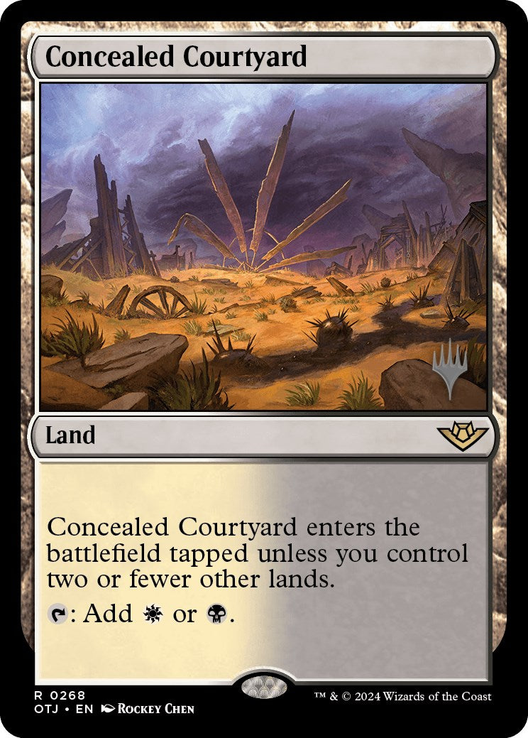 Concealed Courtyard (Promo Pack) [Outlaws of Thunder Junction Promos] | Silver Goblin