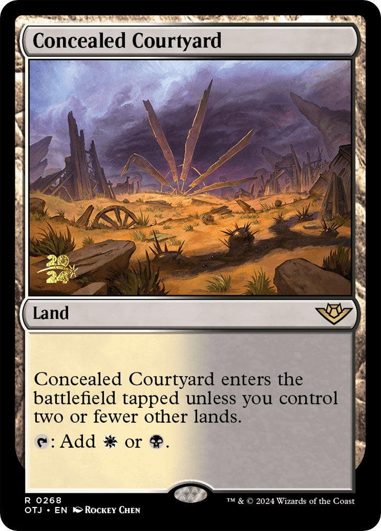 Concealed Courtyard (OTJ) [Outlaws of Thunder Junction Prerelease Promos] | Silver Goblin