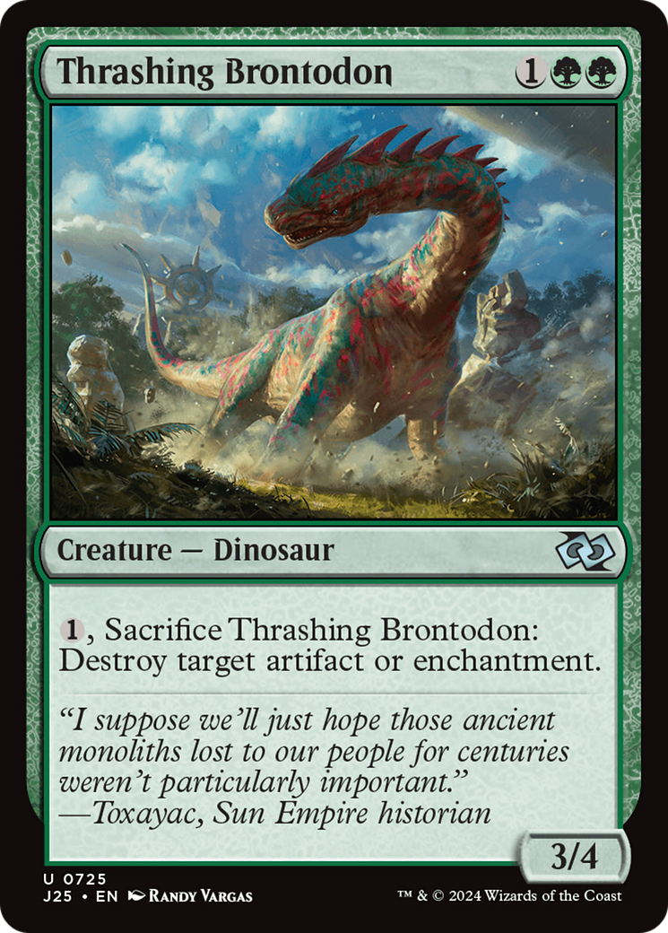 Thrashing Brontodon [Foundations Jumpstart] | Silver Goblin