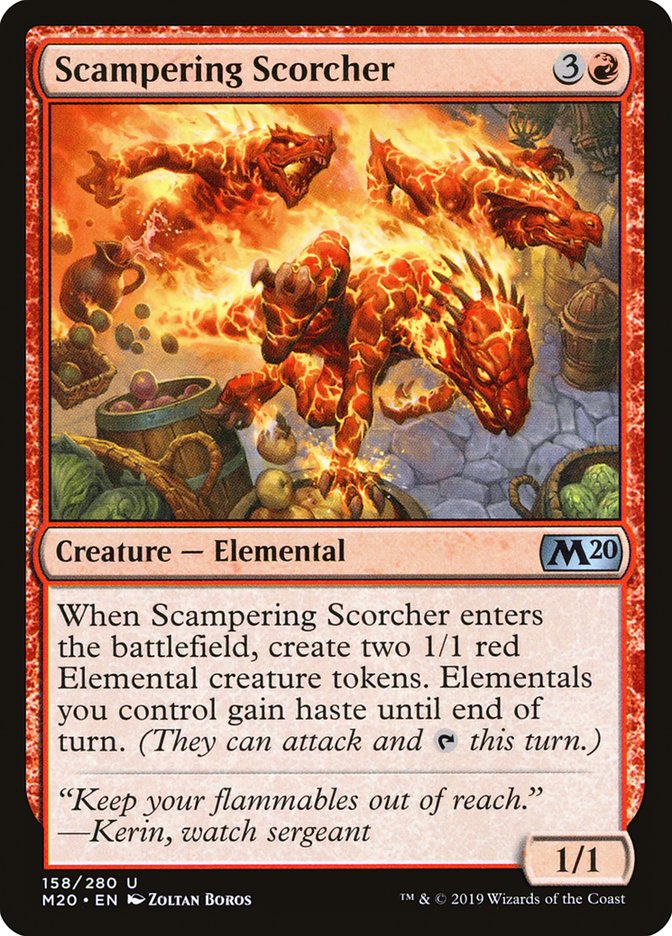 Scampering Scorcher [Core Set 2020] | Silver Goblin