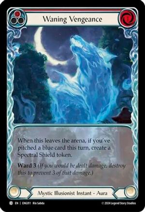 Waning Vengeance (Red) (ENG011) - Blitz Deck: Part the Mistveil - Enigma