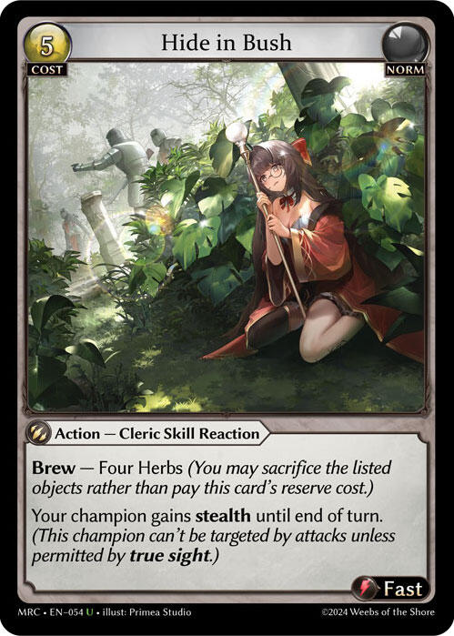 Hide in Bush (054) [Mercurial Heart] Foil