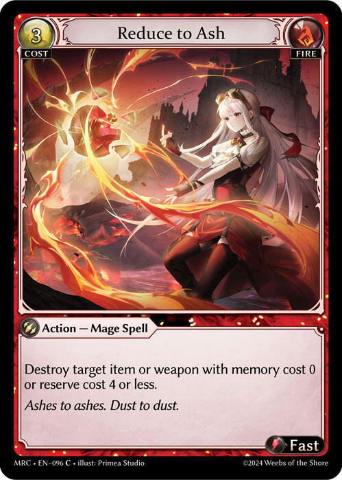 Reduce to Ash (096) [Mercurial Heart] Foil