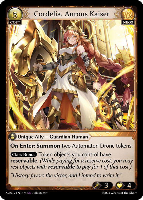 Cordelia, Aurous Kaiser (175) [Mercurial Heart] Foil