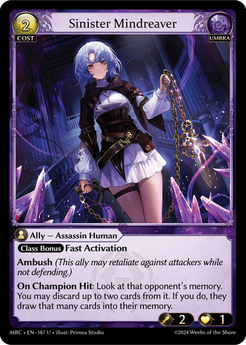 Sinister Mindreaver (187) [Mercurial Heart] Foil