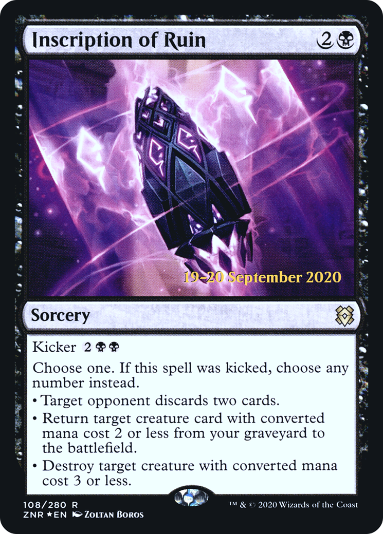 Inscription of Ruin (108s) Foil - Zendikar Rising Promos
