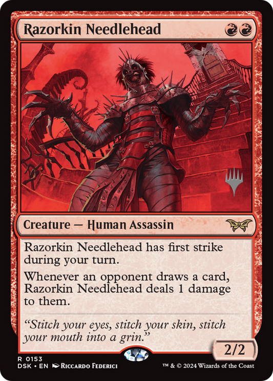 Razorkin Needlehead [Duskmourn: House of Horror Promos] Foil