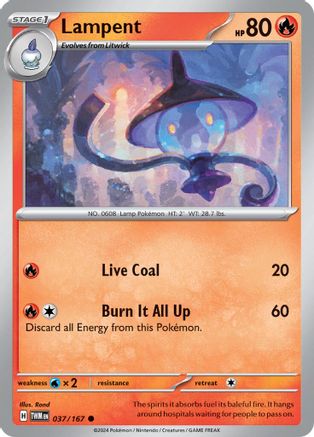 Lampent (037/167) [Scarlet & Violet: Twilight Masquerade] Reverse Holofoil