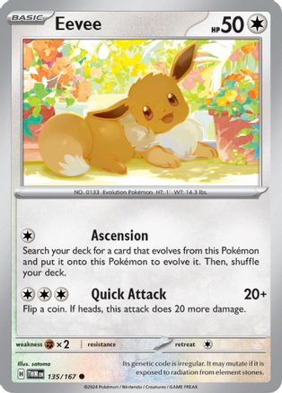 Eevee (135/167) [Scarlet & Violet: Twilight Masquerade] Reverse Holofoil