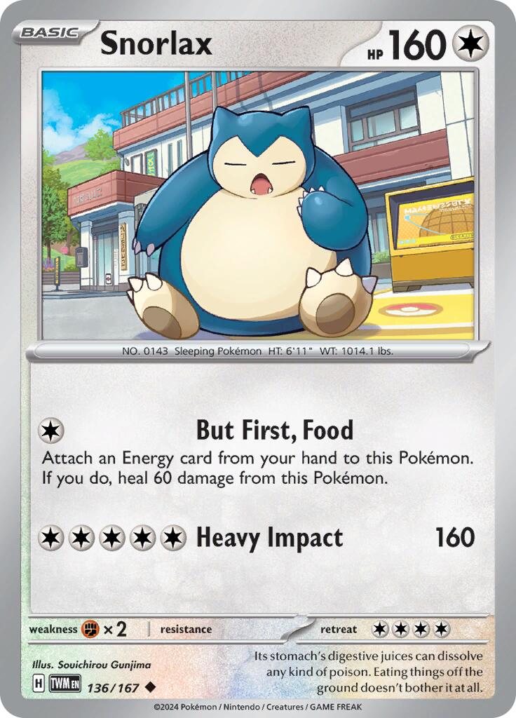 Snorlax (136/167) [Scarlet & Violet: Twilight Masquerade] | Silver Goblin