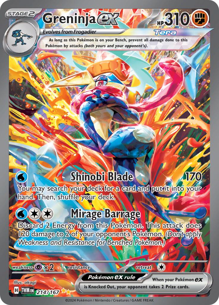 Greninja ex (214/167) [Scarlet & Violet: Twilight Masquerade] | Silver Goblin