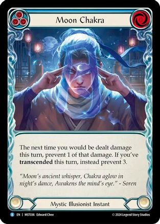 Moon Chakra (Blue) (MST036) Rainbow Foil - Part the Mistveil
