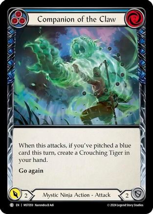 Companion of the Claw (Blue) Rainbow Foil (MST059) - Part the Mistveil | Silver Goblin