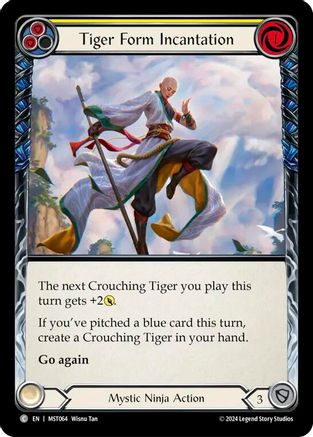 Tiger Form Incantation (Yellow) Rainbow Foil (MST064) - Part the Mistveil | Silver Goblin