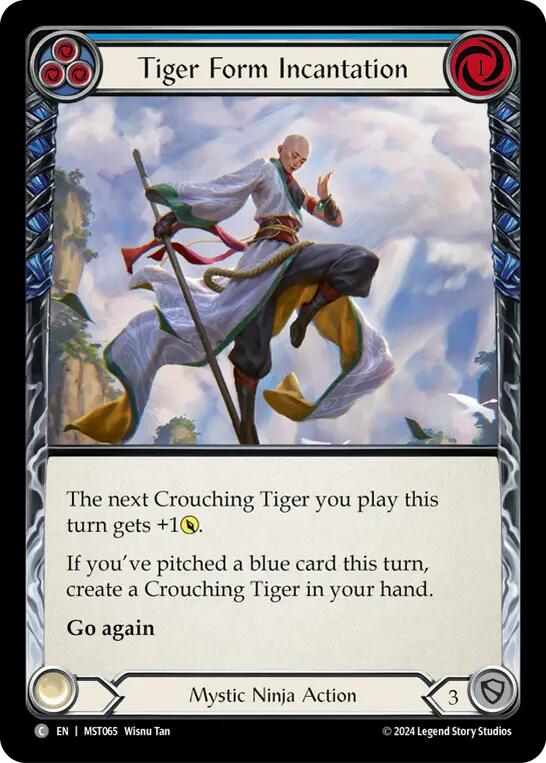 Tiger Form Incantation (Blue) [MST065] (Part the Mistveil)  Rainbow Foil | Silver Goblin