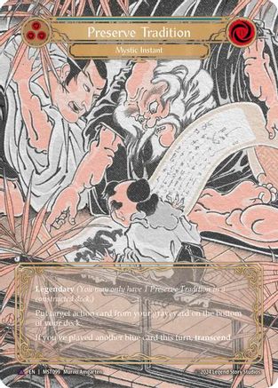 Preserve Tradition // Inner Chi (Marvel) (MST099) Cold Foil - Part the Mistveil