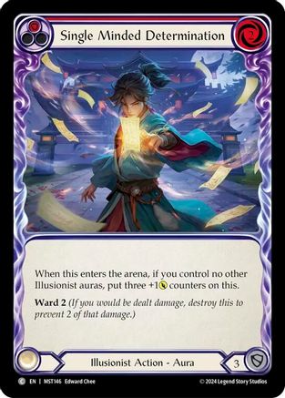 Single Minded Determination (Red) Rainbow Foil (MST146) - Part the Mistveil | Silver Goblin