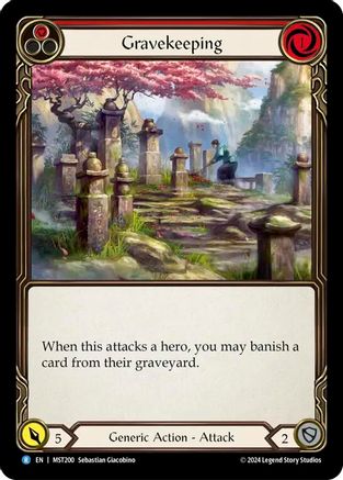 Gravekeeping (Red) Rainbow Foil (MST200) - Part the Mistveil | Silver Goblin