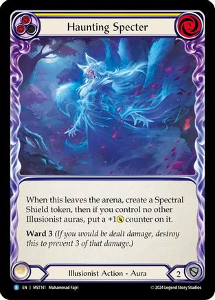 Haunting Specter (Yellow) (MST141) Rainbow Foil - Part the Mistveil