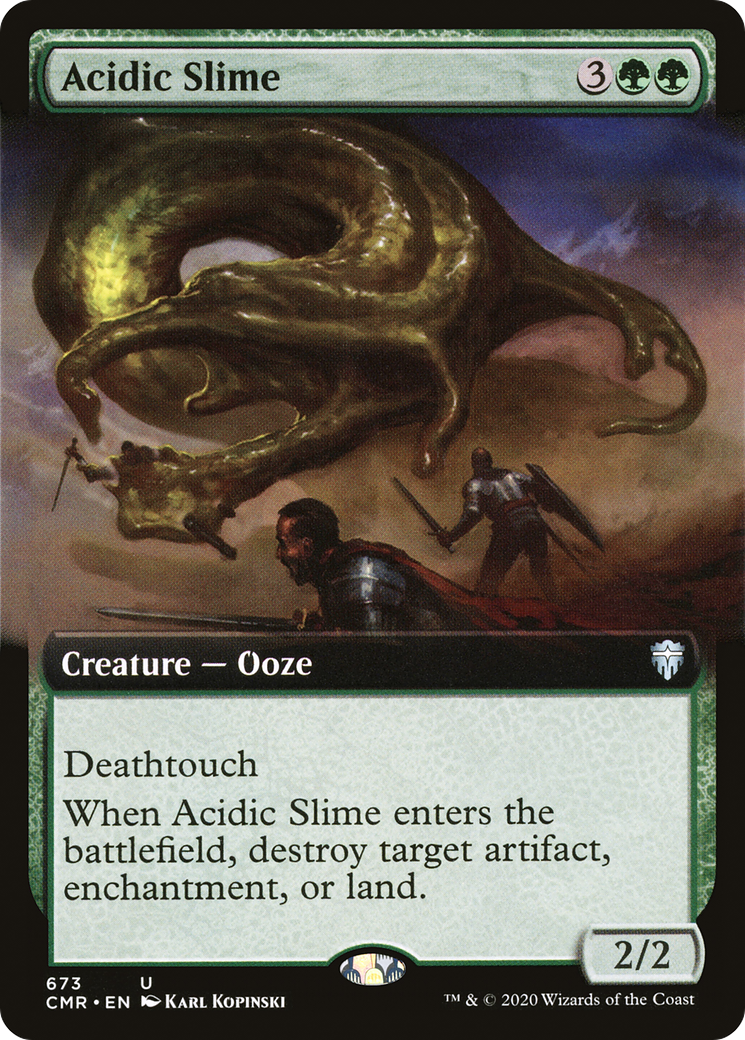 Acidic Slime (Extended Art) [Commander Legends] Foil