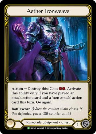 Aether Ironweave (Golden) - FAB149 (FAB149) Cold Foil - Flesh and Blood: Promo Cards