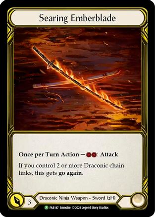 Searing Emberblade (Golden) (FAB147) Cold Foil - FaB Promos