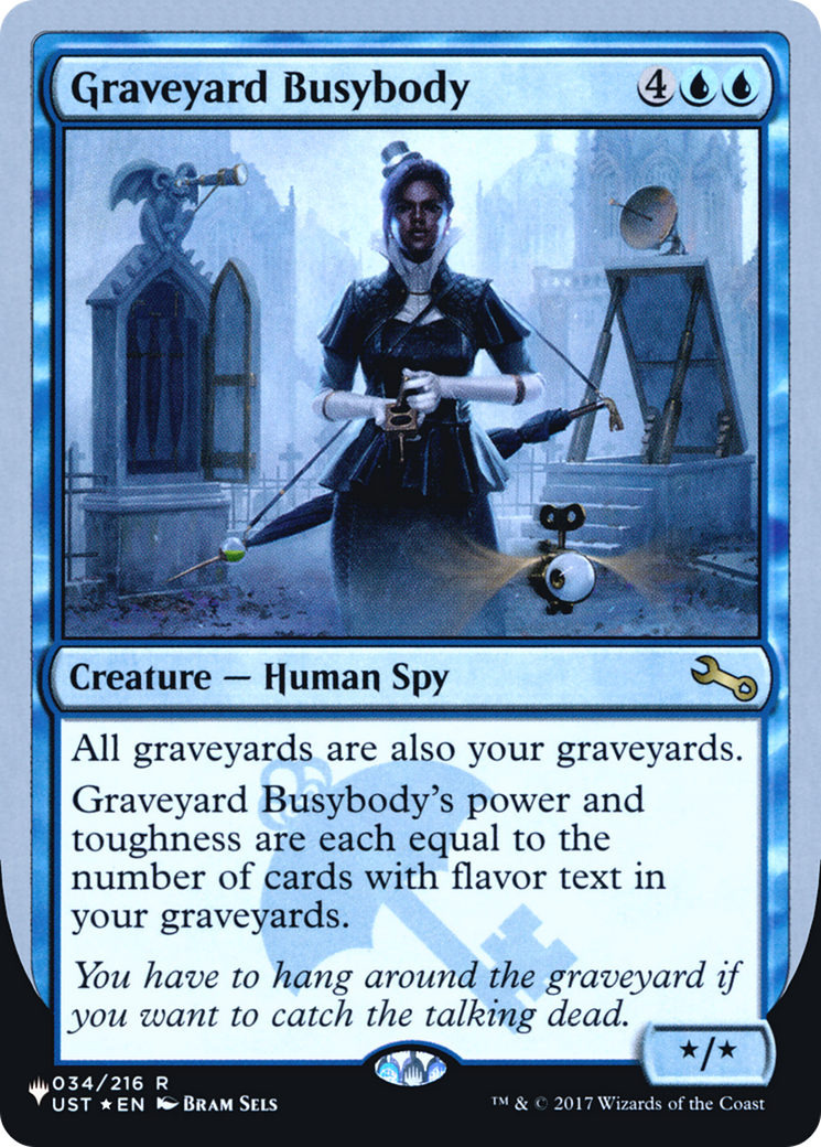 Graveyard Busybody (015) Foil - The List (Unfinity Foil Edition)